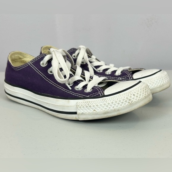 Converse All Star Chuck Taylor Low Top Purple Athletic Shoes Women’s Size 6.5 - Picture 2 of 10